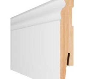 МР 1003 Высокий фигурный белый плинтус Paint it под покраску  2420*100*15 мм, Arbiton