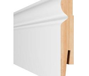 МР 1101 Высокий фигурный белый плинтус Paint it под покраску  2420*110*15 мм, Arbiton